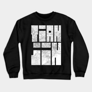 Tianjin, China City Map Typography - Light Crewneck Sweatshirt